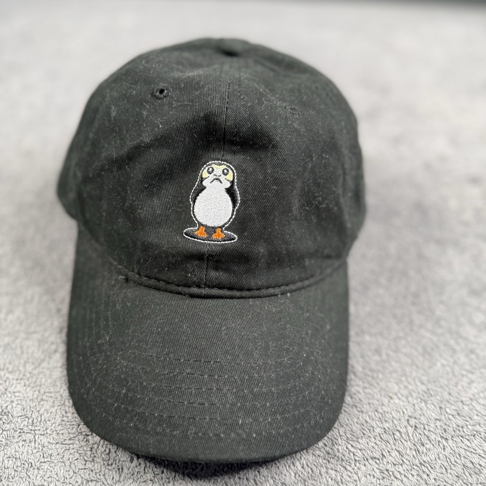 Star Wars Porg Slideback Hat Black One‎ Size Adjustable Embroidered
